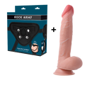 ROCKARMY - ARNÉS + DUAL DENSITY SHERMAN DILDO REALISTA 24 CM -O- 4.62 CM