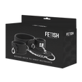 FETISH SUBMISSIVE - COLLAR Y ESPOSAS CUERO VEGANO CON FORRO DE NEOPRENO