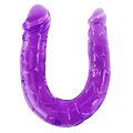 BAILE - DILDO DOBLE EN GELATINA FLEXIBLE LILA
