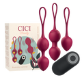CICI BEAUTY - PREMIUM SILICONE 3 VIBRATING KEGEL BEADS REMOTE CONTROL