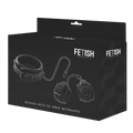 FETISH SUBMISSIVE - COLLAR Y ESPOSAS CUERO VEGANO CON FORRO DE NEOPRENO