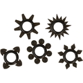 OHMAMA - SET 5 ANILLOS SILICONA TESTÍCULOS Y PENE