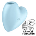 SATISFYER - CUTIE HEART ESTIMULADOR Y VIBRADOR AZUL