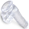KING COCK - CLEAR PENE REALÍSTICO CON TESTÍCULOS 13.5 CM TRANSPARENTE