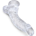 KING COCK - CLEAR PENE REALÍSTICO CURVADO CON TESTÍCULOS 16.5 CM TRANSPARENTE