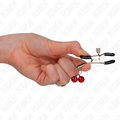 KINK - PINZAS PARA PEZONES CON DOBLE CAMPANILLA ROJO 6 CM