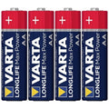 VARTA - MAX POWER PILA ALCALINA AA LR6 RETRACTIL*4