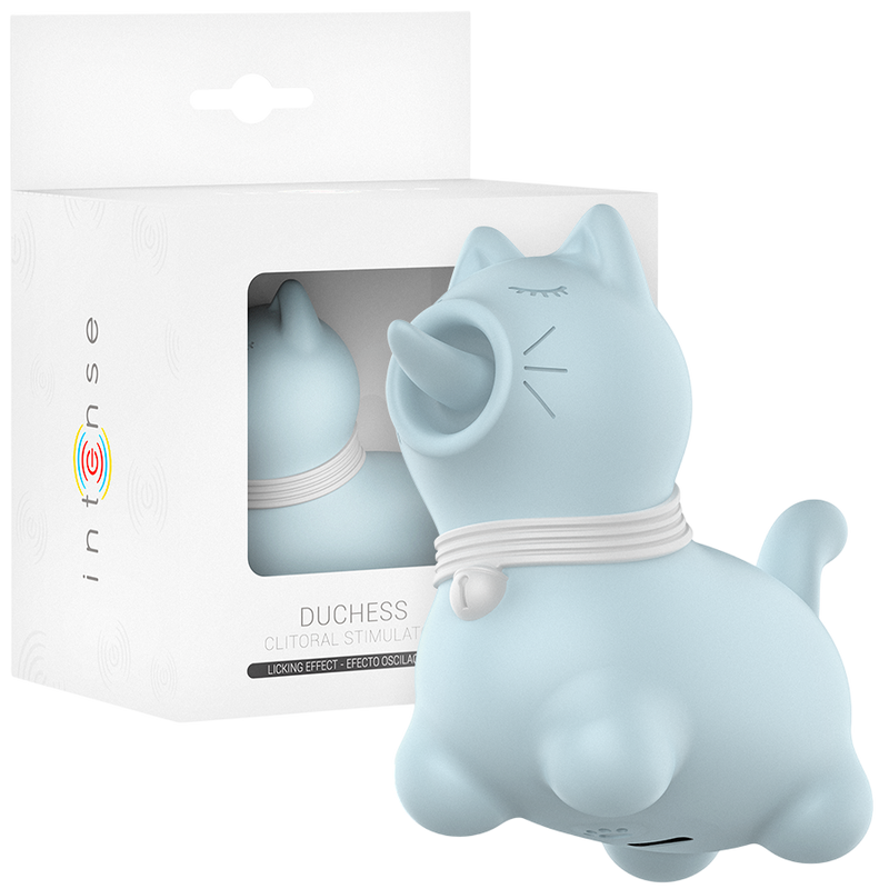 INTENSE - DUCHESS ESTIMULADOR CON LENGUA ROTATIVA 360º AZUL