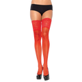 LEG AVENUE - MEDIAS ROJAS AUTOADHESIVAS CON ENCAJE ANCHO ONE SIZE