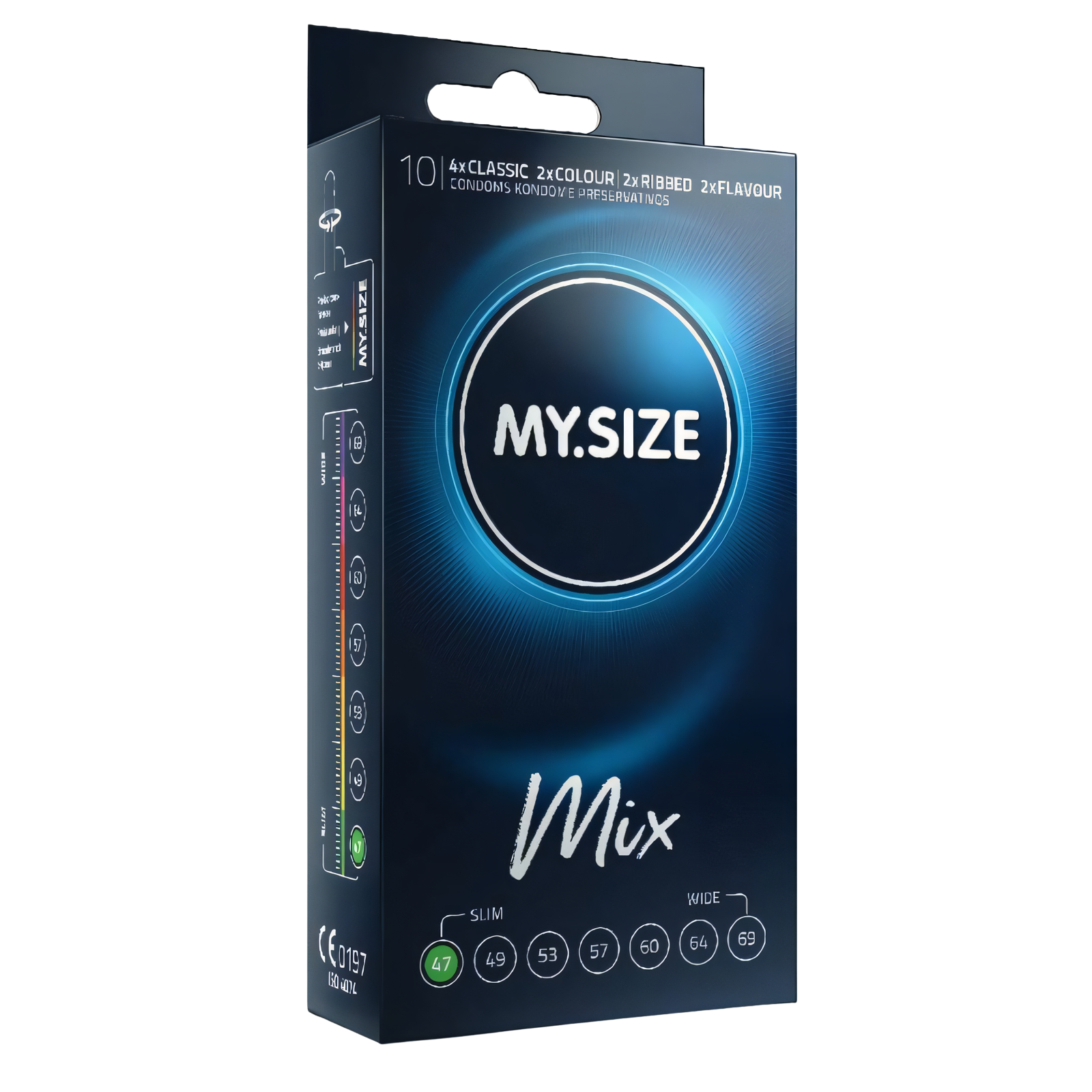 MY SIZE - MIX PRESERVATIVOS 47 MM 10 UNIDADES