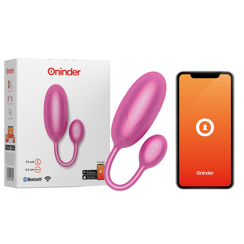 ONINDER - TOKYO HUEVO VIBRADOR ROSA 7.5 X 3.2 CM - APP GRATUITA