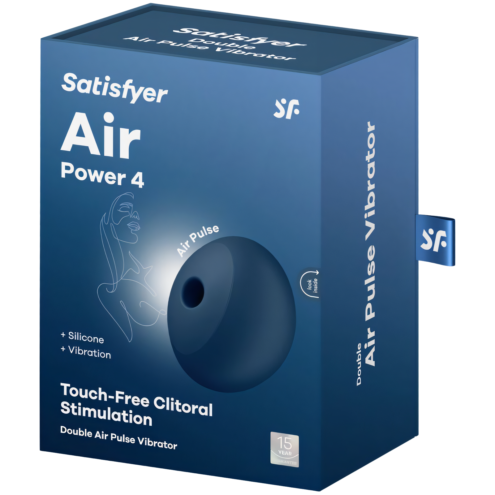 SATISFYER - AIR POWER 4 STIMULATOR & VIBRATOR 12 VIBRATIONS BLUE