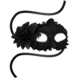 OHMAMA - MASKS ANTIZAZ ESTILO VENECIANO FLOR LATERAL -  NEGRA