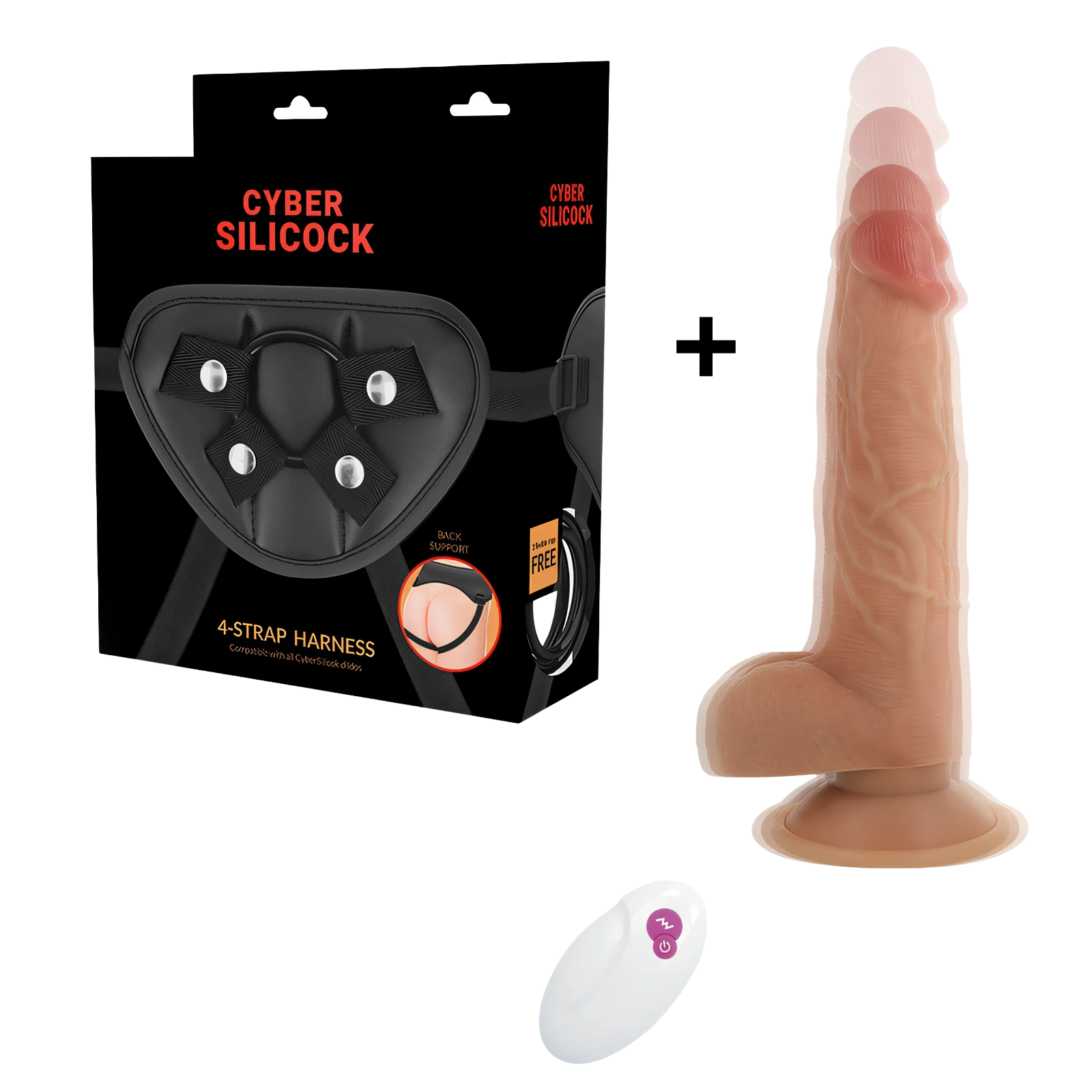 CYBER SILICOCK - ARNÉS SILICONA LIQUIDA BEN CONTROL REMOTO