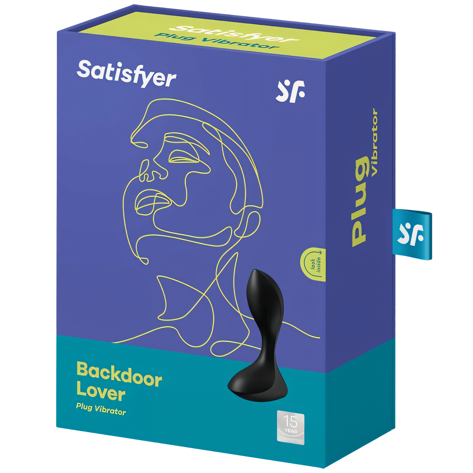 SATISFYER - BACKDOOR LOVER PLUG ANAL VIBRADOR NEGRO