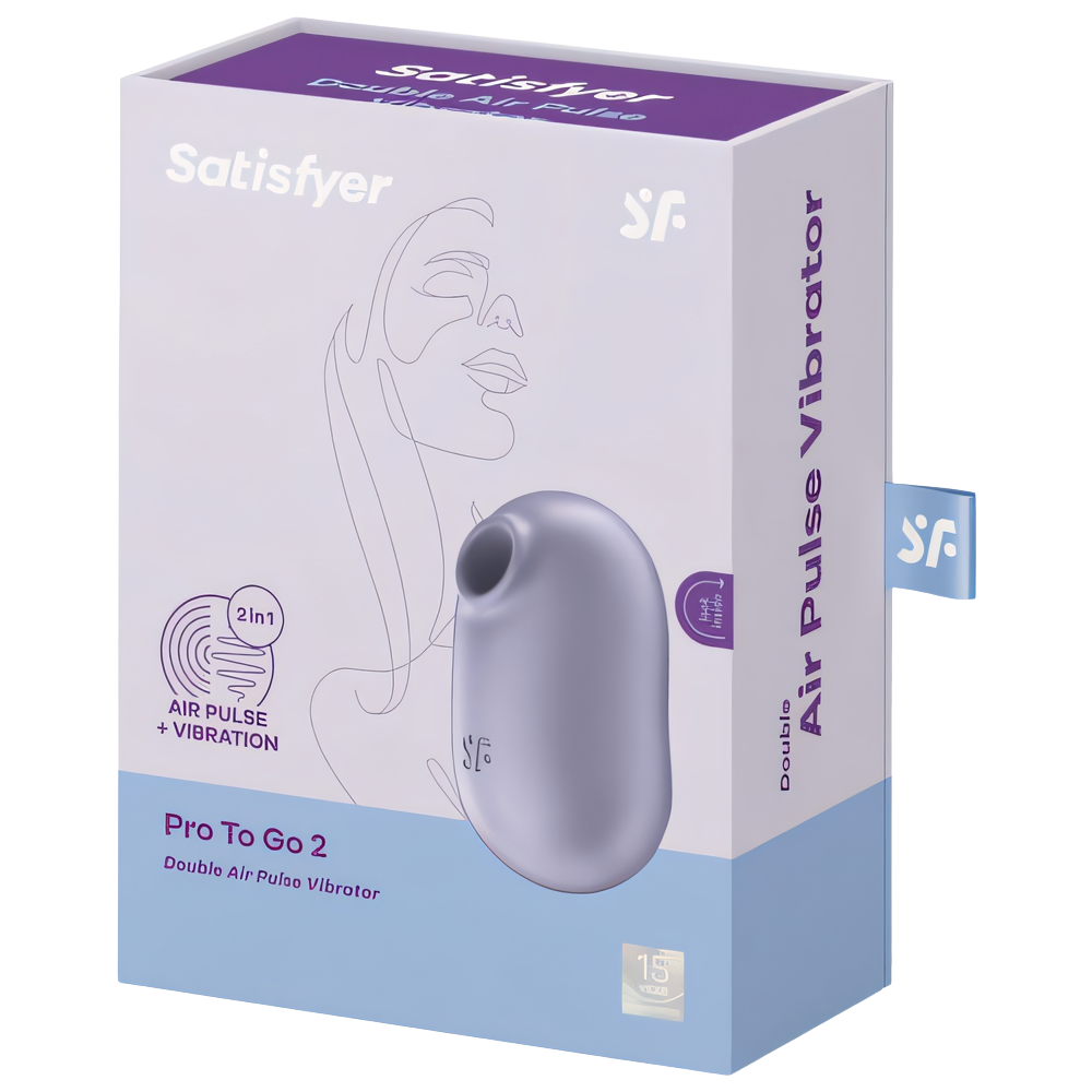SATISFYER - PRO TO GO 2 ESTIMULADOR Y VIBRADOR DOBLE VIOLETA