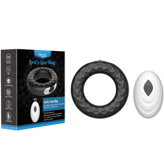 ARMONY - LORD'S LOVE AFSTANDSBEDIENING TRILLENDE RING ZWART