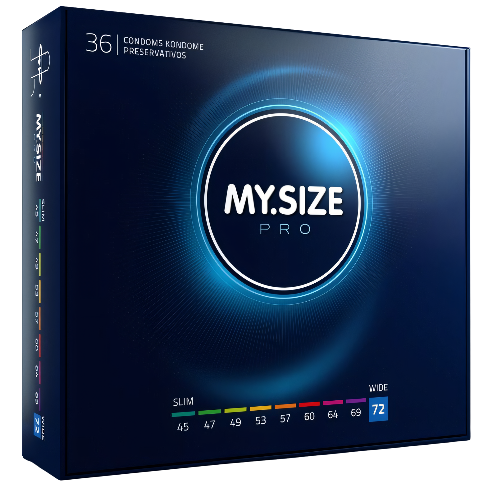 MY SIZE - PRO PRESERVATIVOS 72 MM 36 UNIDADES