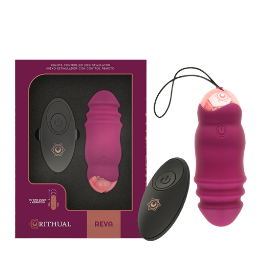 RITUEEL - REVA EGG AFSTANDSBEDIENING OP- EN NEERKEERSYSTEEM + VIBRATIE