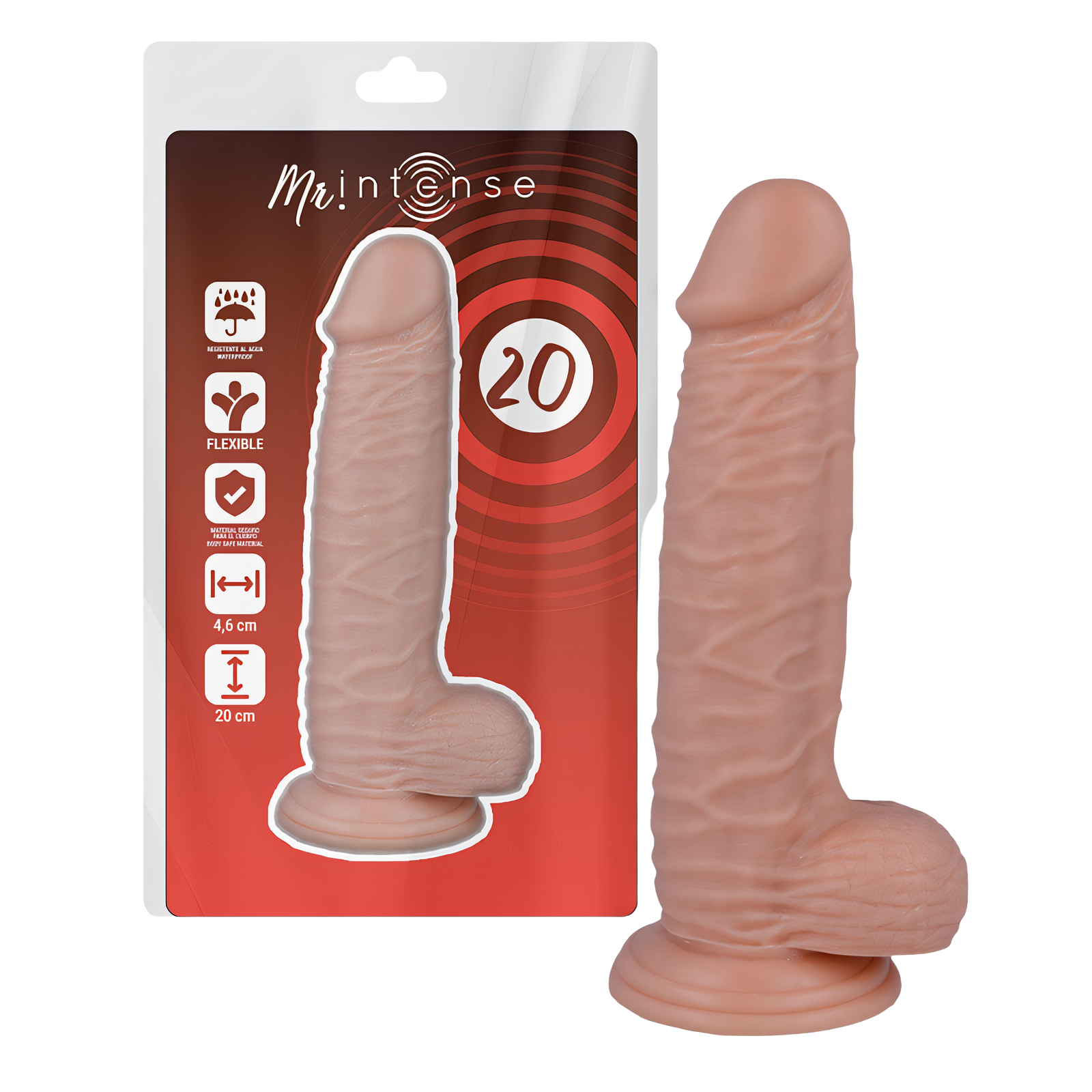 MR INTENSE - 20 PENE REALÍSTICO 20 CM -O- 4.6 CM