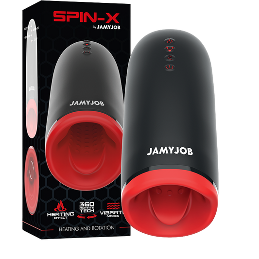 JAMYJOB - SPIN-X MASTURBADOR CON ROTACIÓN Y FUNCIÓN CALOR