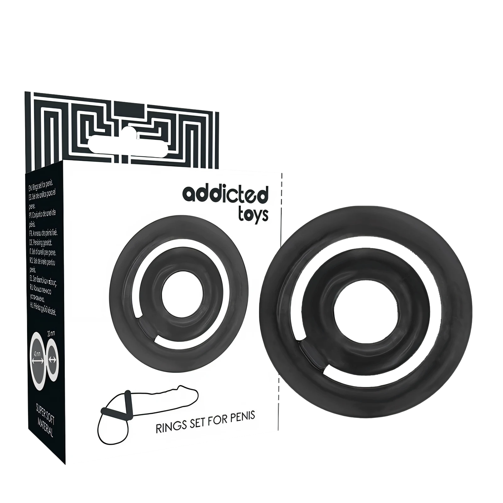 ADDICTED TOYS - POTENZ- C-RING PENIS BLACK