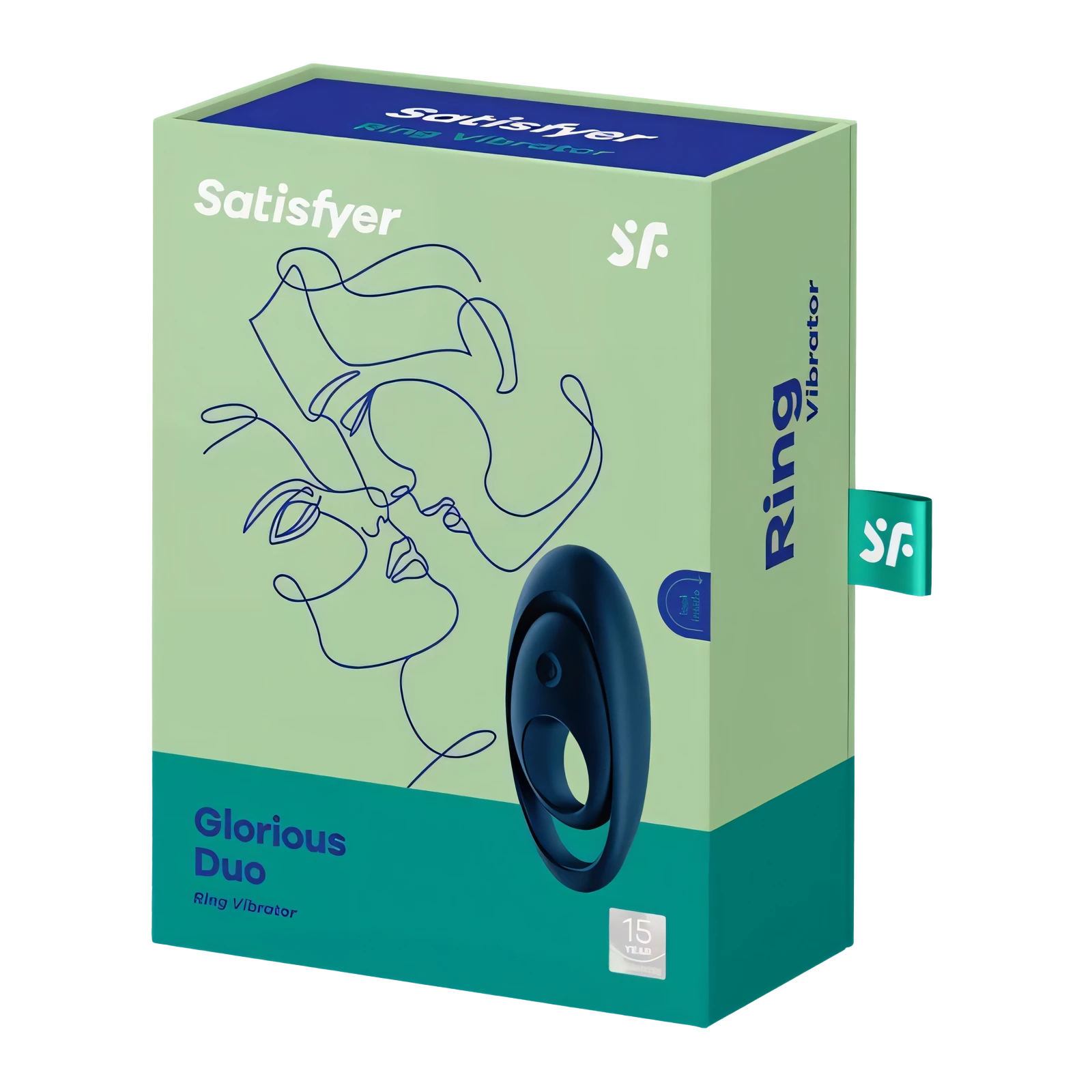 SATISFYER - GLORIOUS DUO ANILLO VIBRADOR AZUL