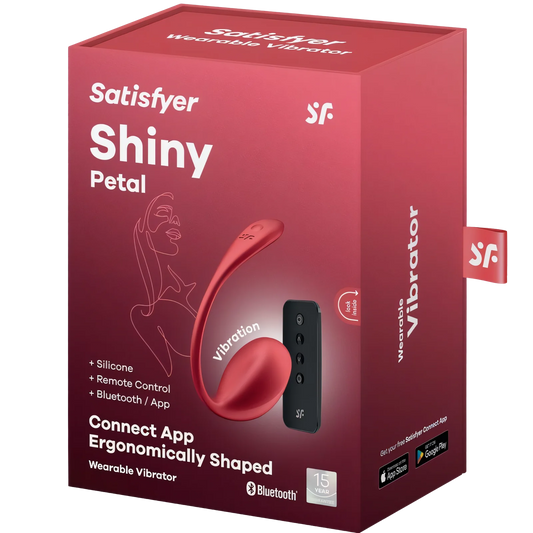 SATISFYER - SHINY PETAL G POINT REMOTE CONTROL STIMULATOR RED FREE APP