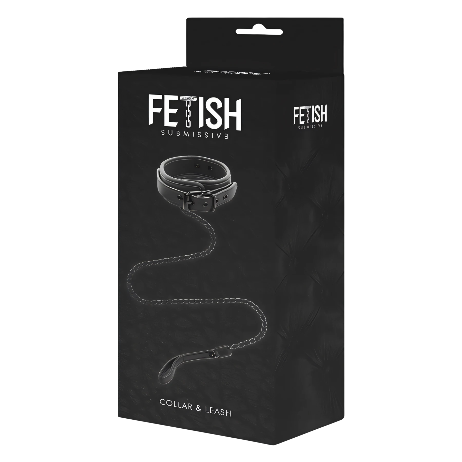 FETISH SUBMISSIVE – halsband met ketting in neopreen uitvoering