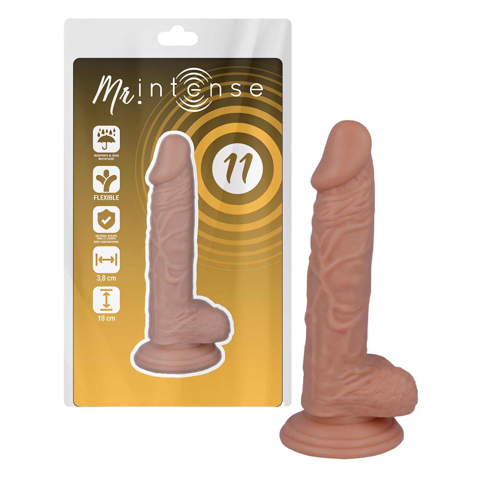 MR INTENSE - 11 REALISTIC COCK 18 CM -O- 3.8 CM