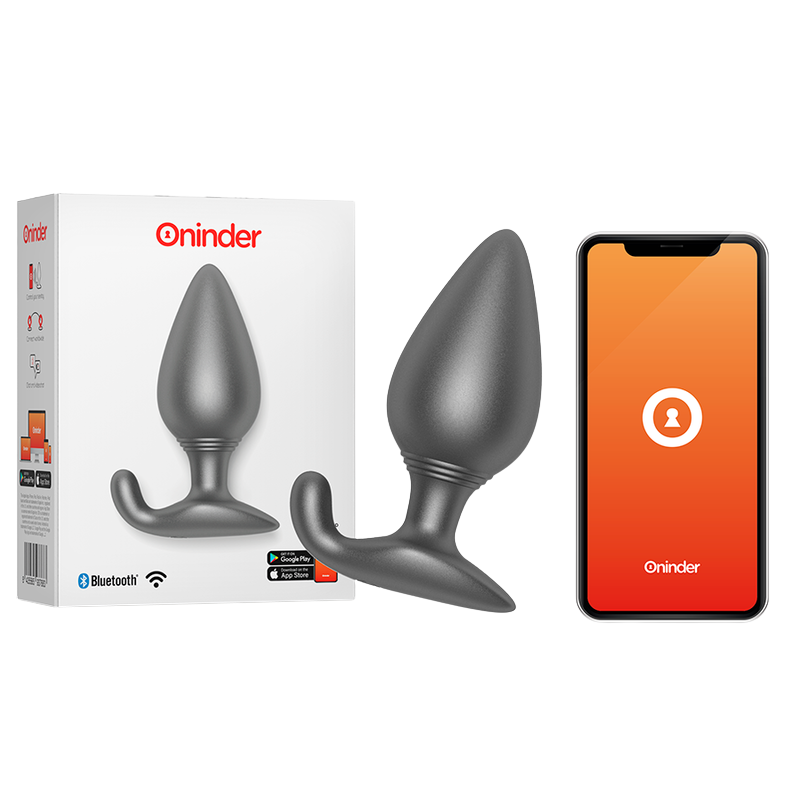ONINDER - RIO VIBRATING ANAL PLUG BLACK - FREE APP