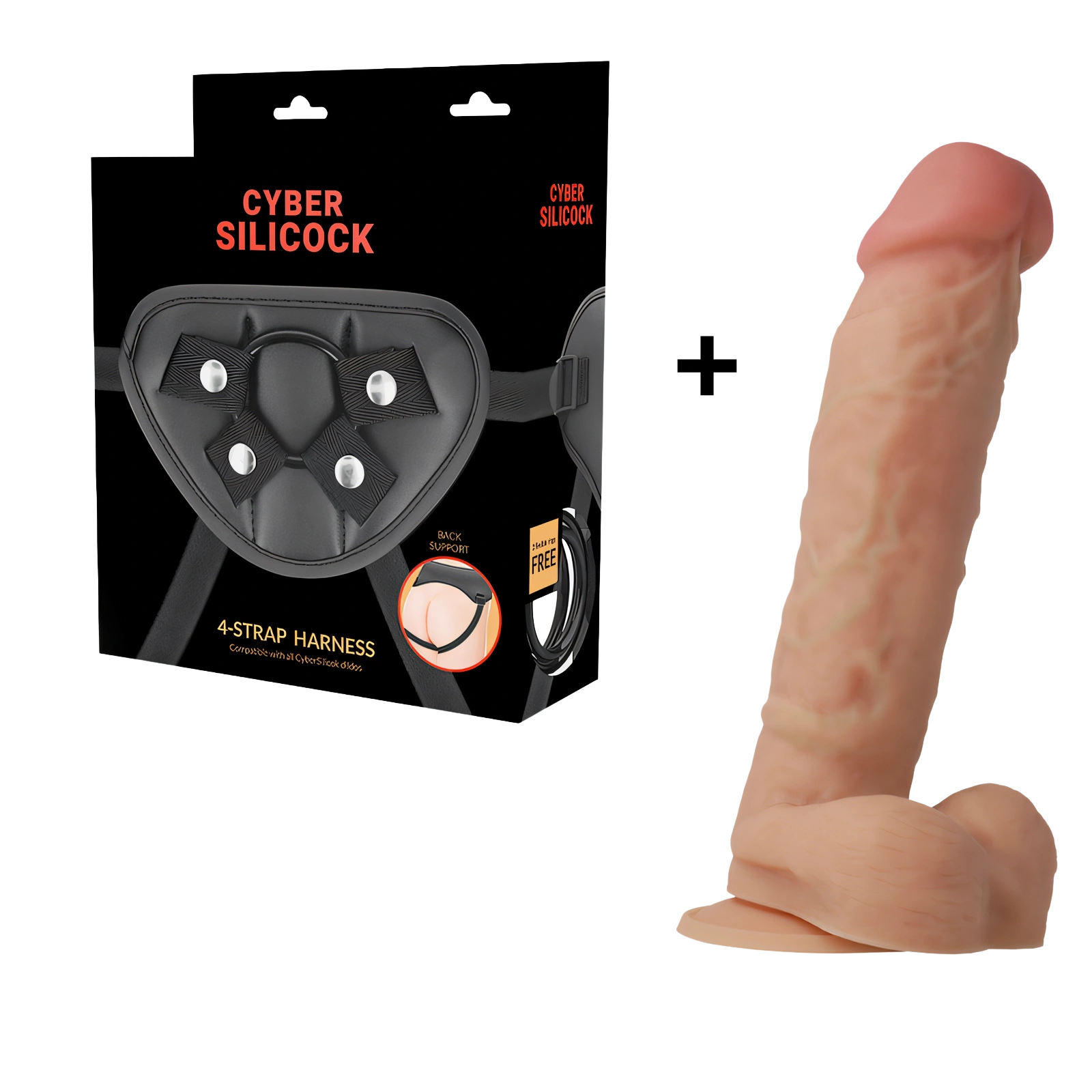 CYBER SILICOCK - ARNÉS SILICONA LÍQUIDA MAGNUS 20.5 CM -O- 4.1 CM