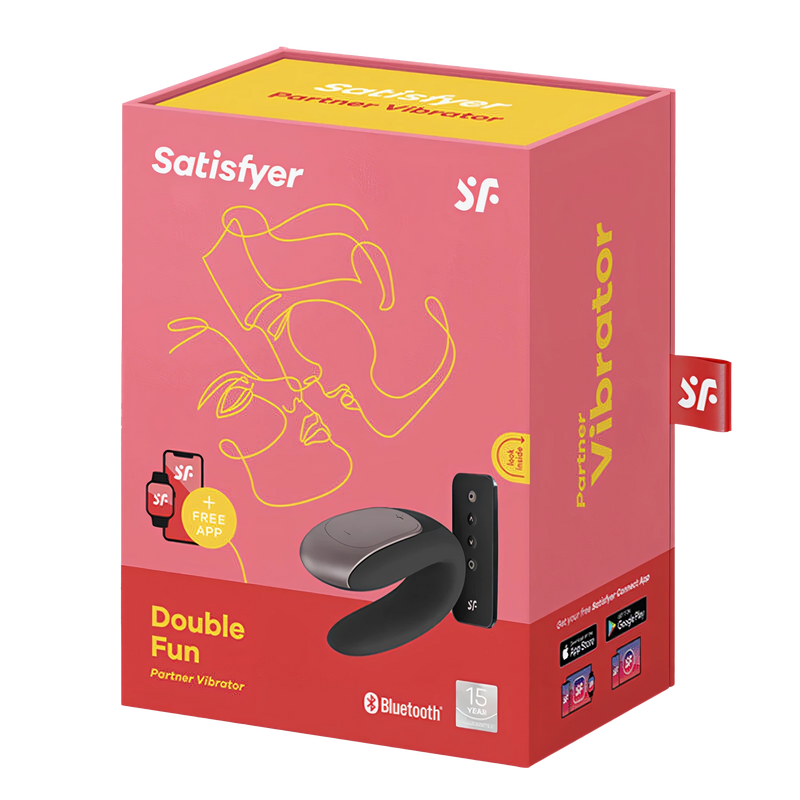 SATISFYER - DOUBLE FUN PARTNER VIBRADOR NEGRO