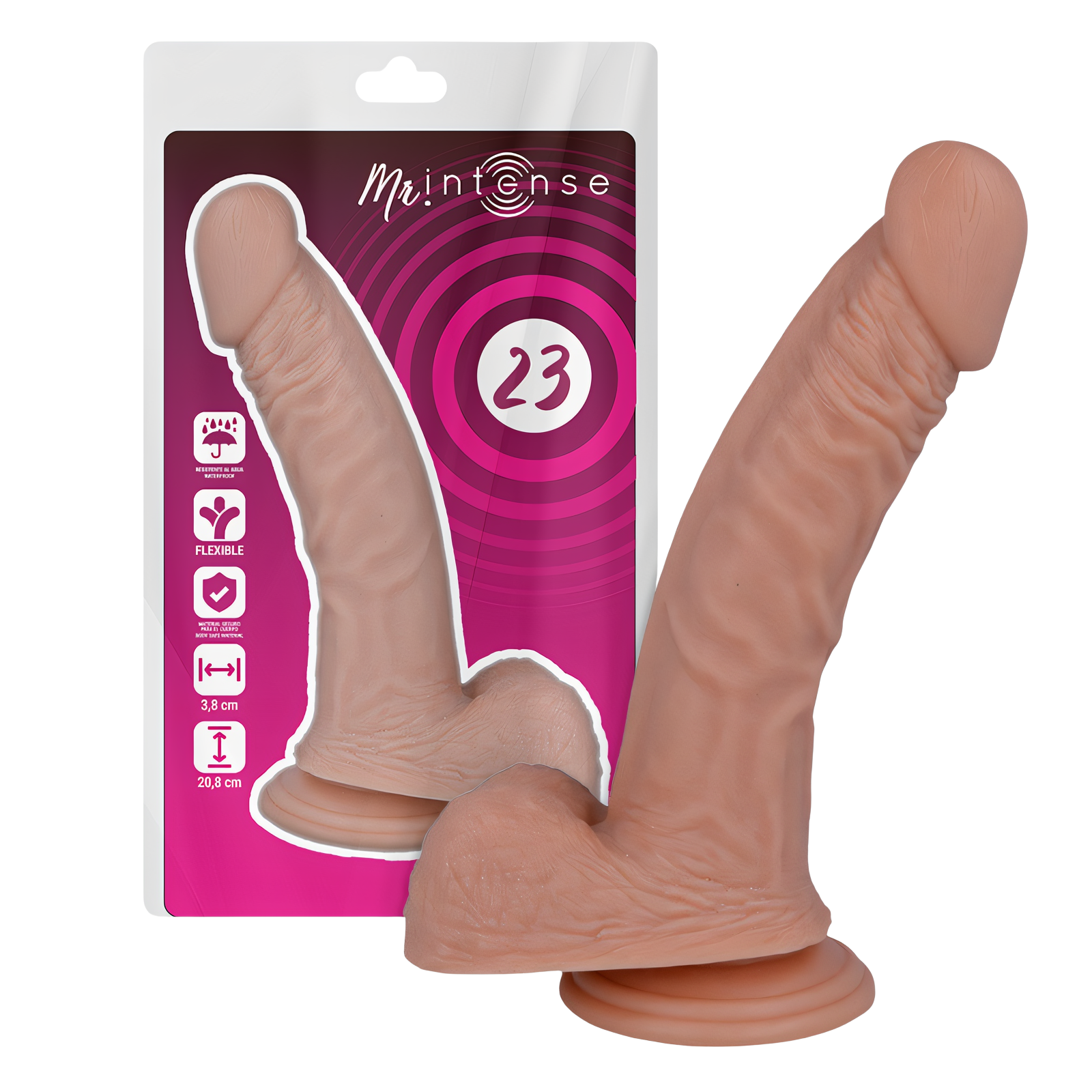 MR INTENSE - 23 PENE REALÍSTICO 20.8 CM -O- 3.8 CM