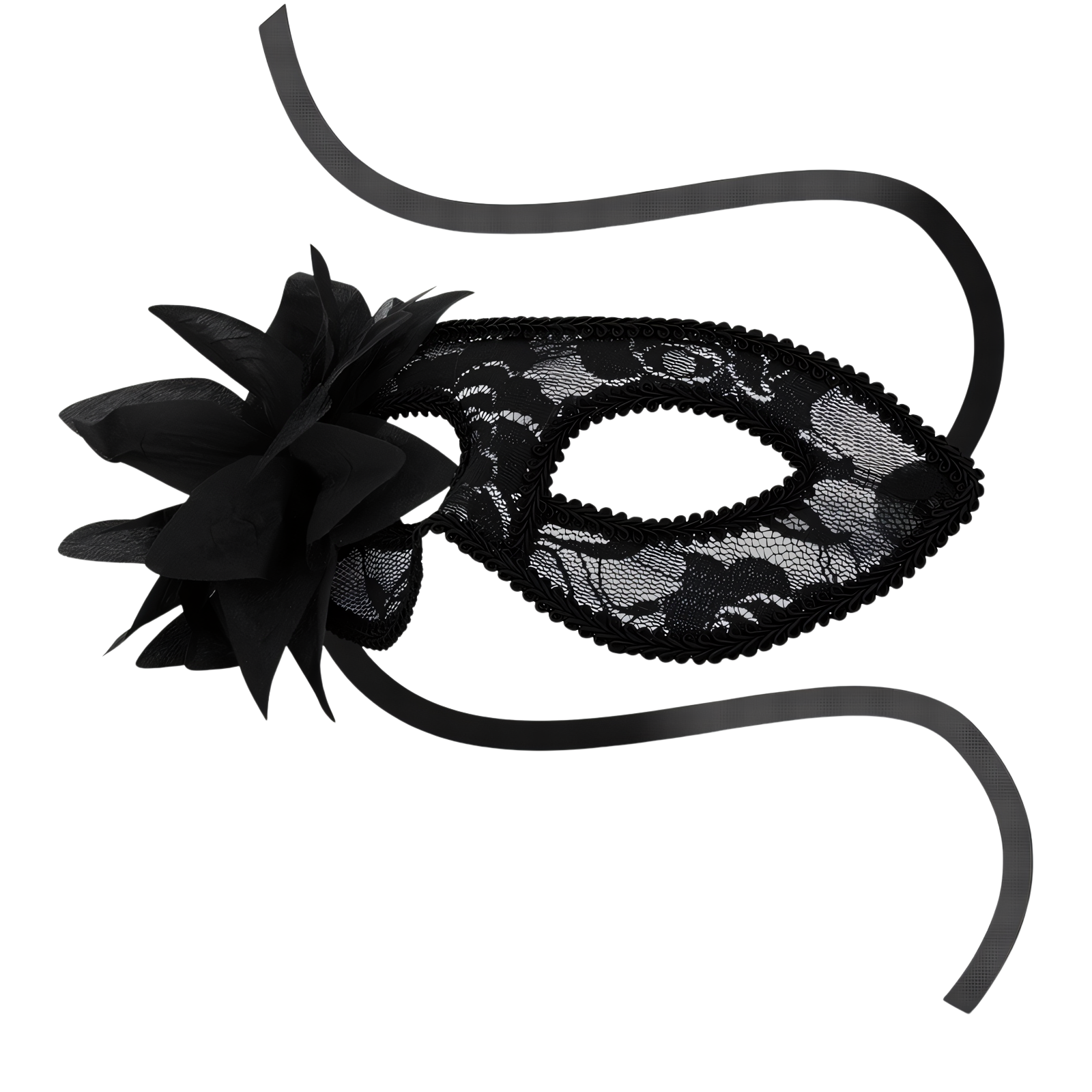 OHMAMA - MASKS ANTIFAZ CON ENCAJES Y FLOR NEGRO