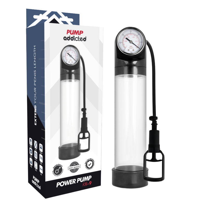 PUMP ADDICTED - BOMBA ERECCIÓN RX9 NEGRO