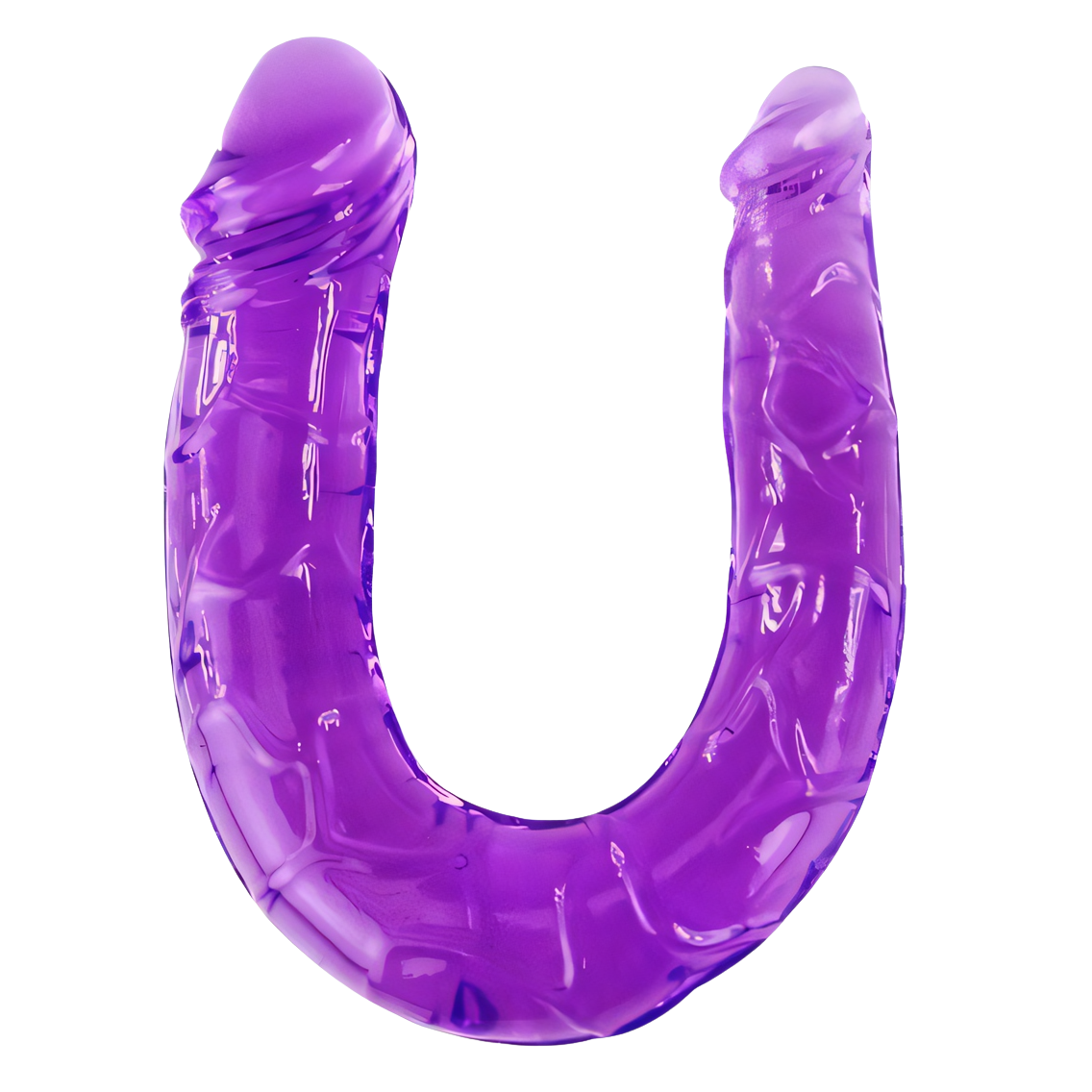 BAILE - DILDO DOBLE EN GELATINA FLEXIBLE LILA