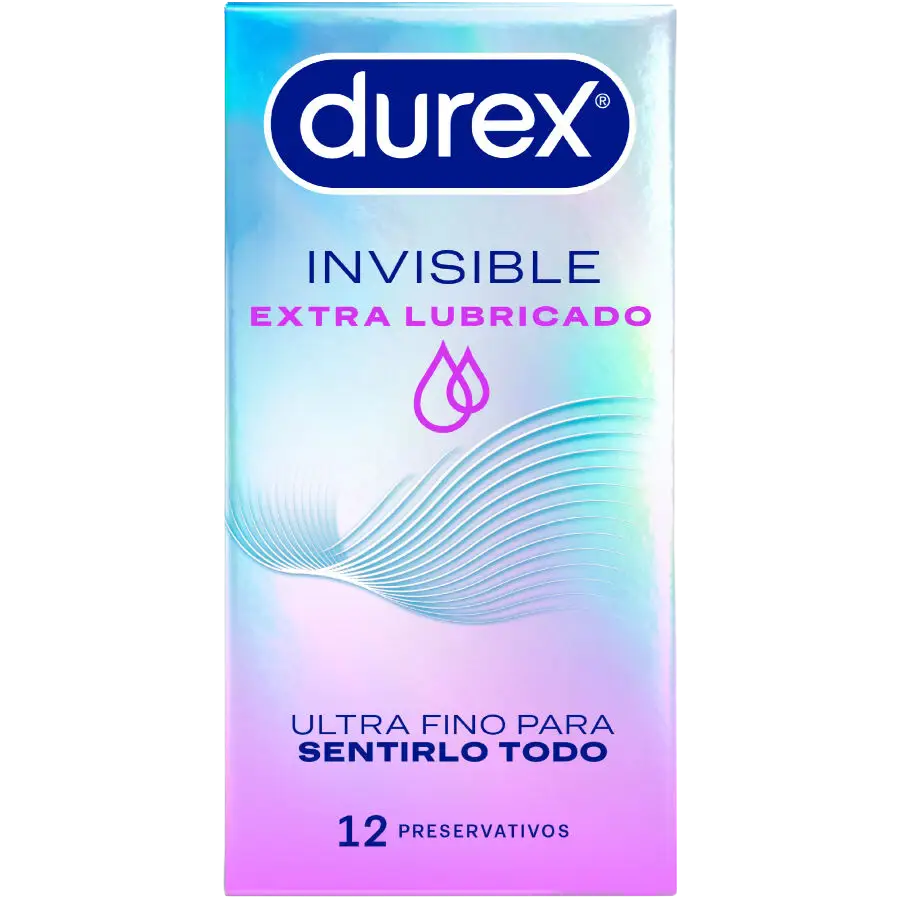 DUREX - PRESERVATIVOS INVISIBLE EXTRA LUBRICADO 12 UNIDADES