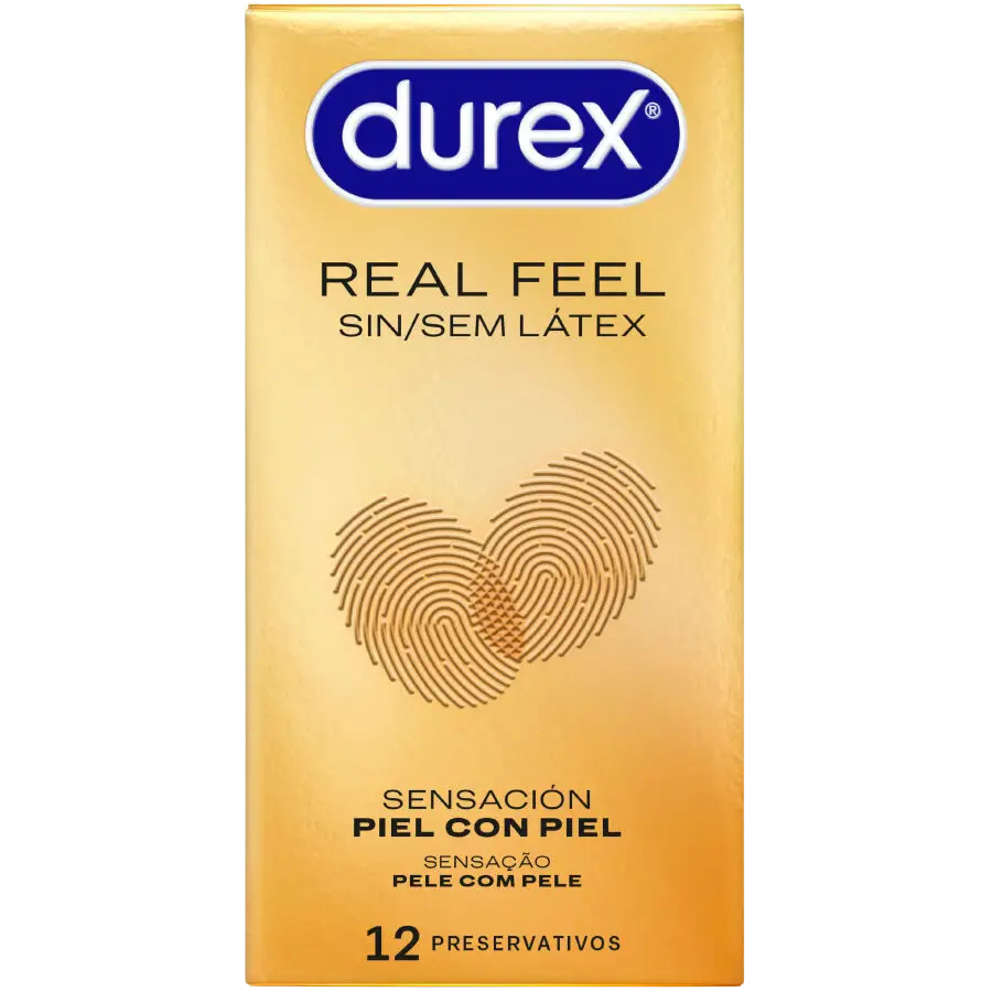 DUREX - PRESERVATIVOS REAL FEEL SIN LÁTEX 12 UNIDADES