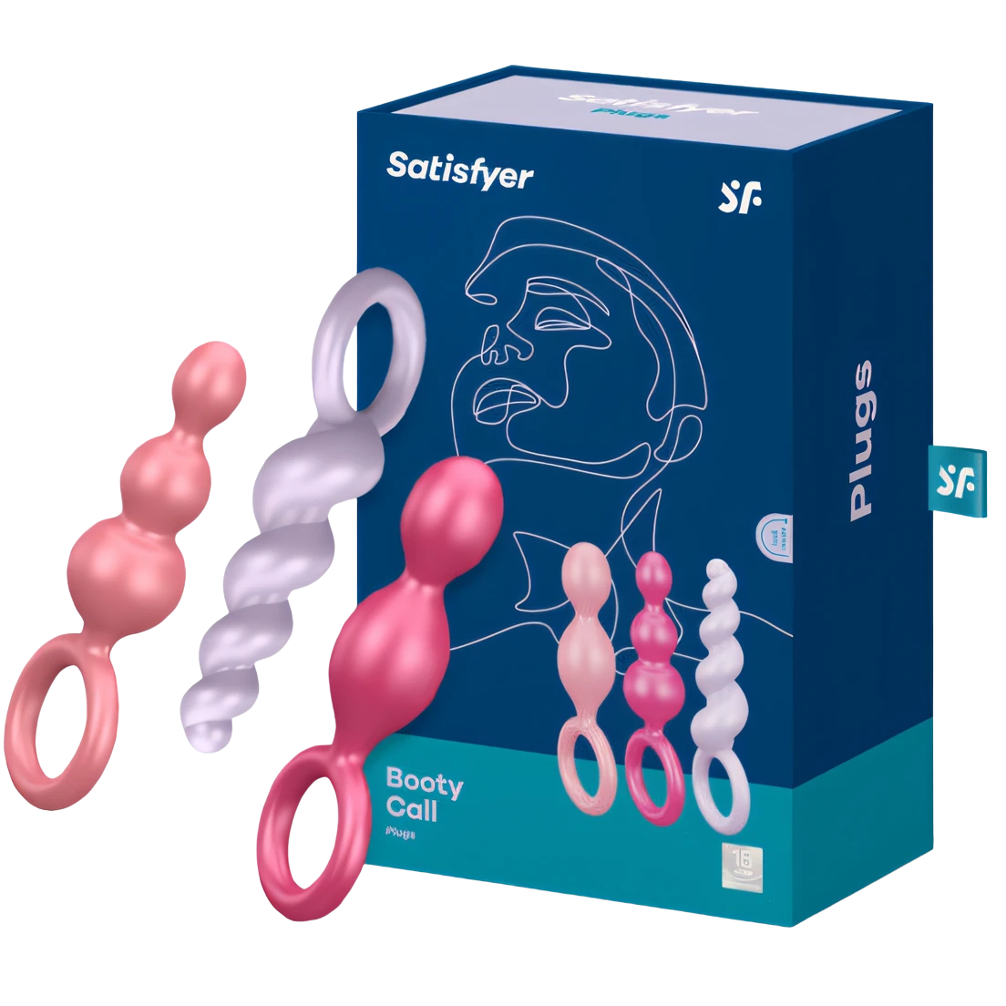 SATISFYER - ANAL PLUGS SET 3 PCS TRICOLOR