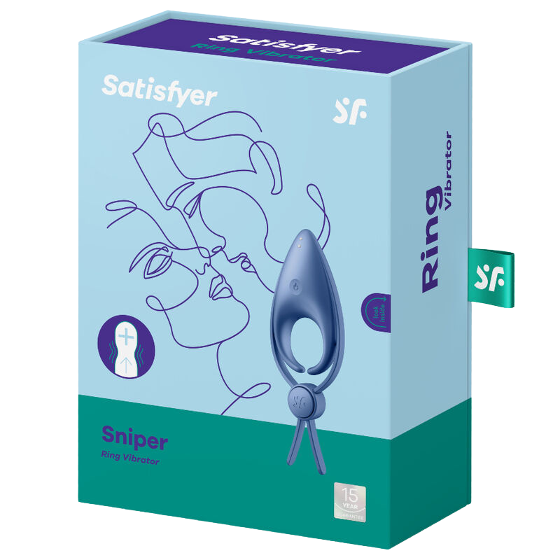 SATISFYER - SNIPER BLAUWE VIBRERENDE RING