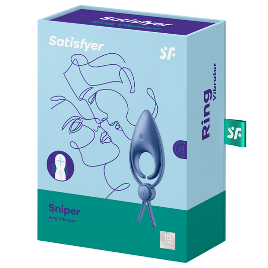 SATISFYER - SNIPER BLAUWE VIBRERENDE RING
