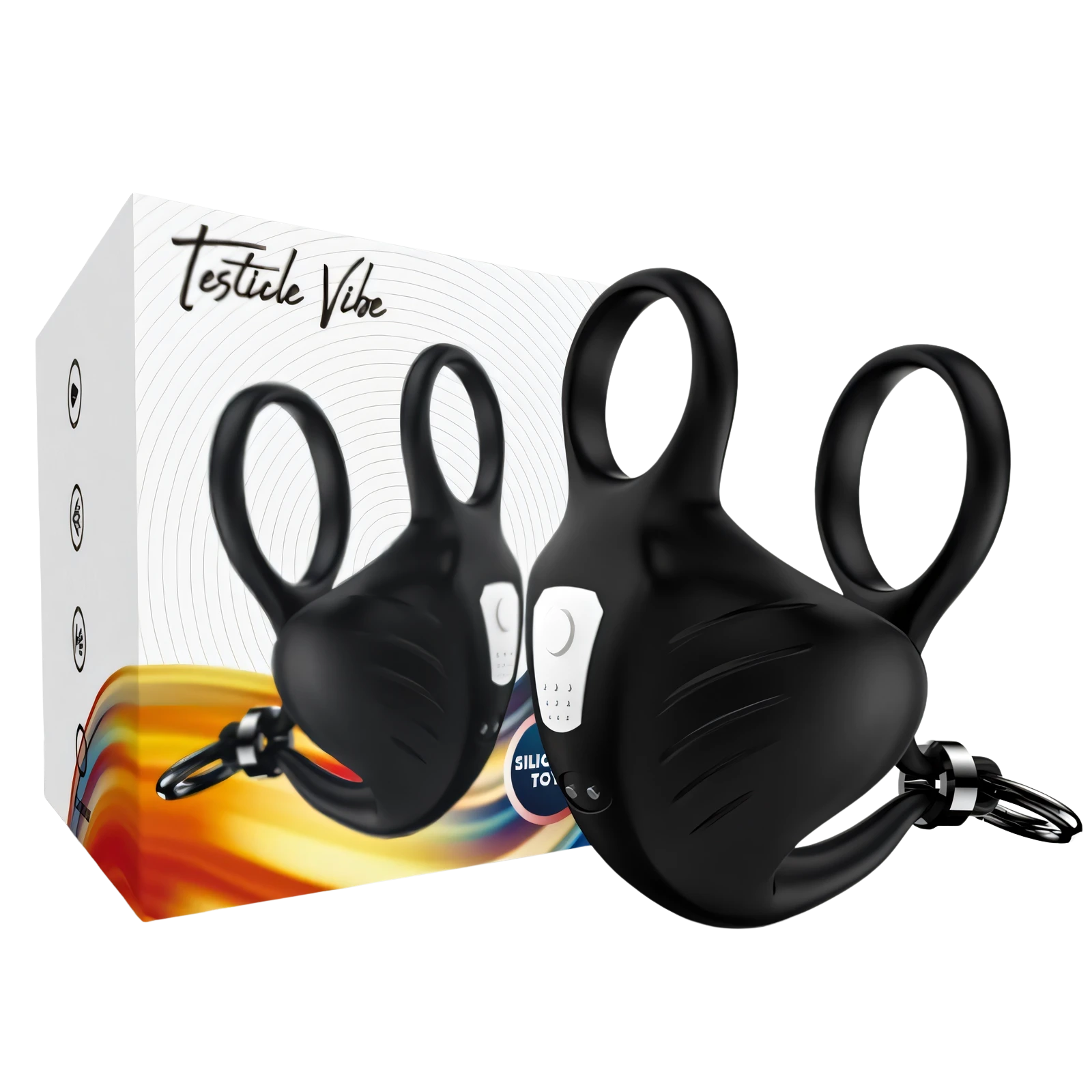 ARMONY - MANTA ANILLO VIBRADOR TESTÍCULOS CONTROL REMOTO NEGRO