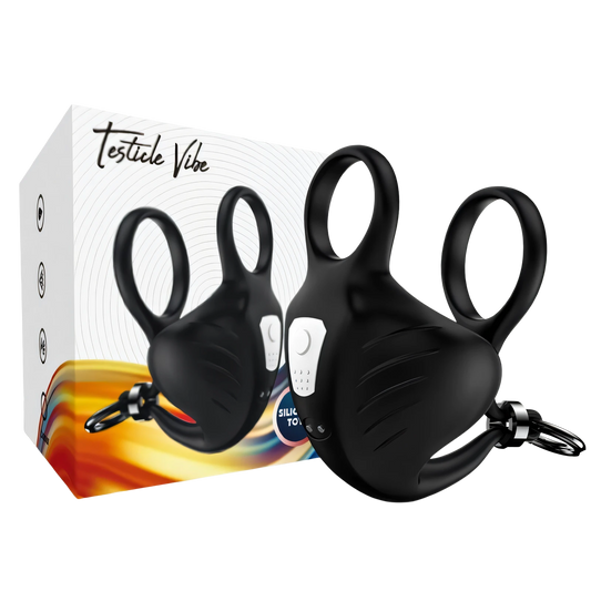 ARMONY - TRILLENDE TESTIKELRINGENDEKEN MET AFSTANDSBEDIENING ZWART