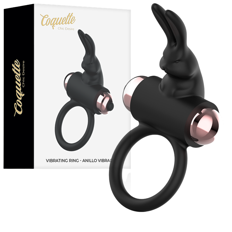 COQUETTE CHIC DESIRE - COCK RING ANILLO VIBRADOR NEGRO / GOLD