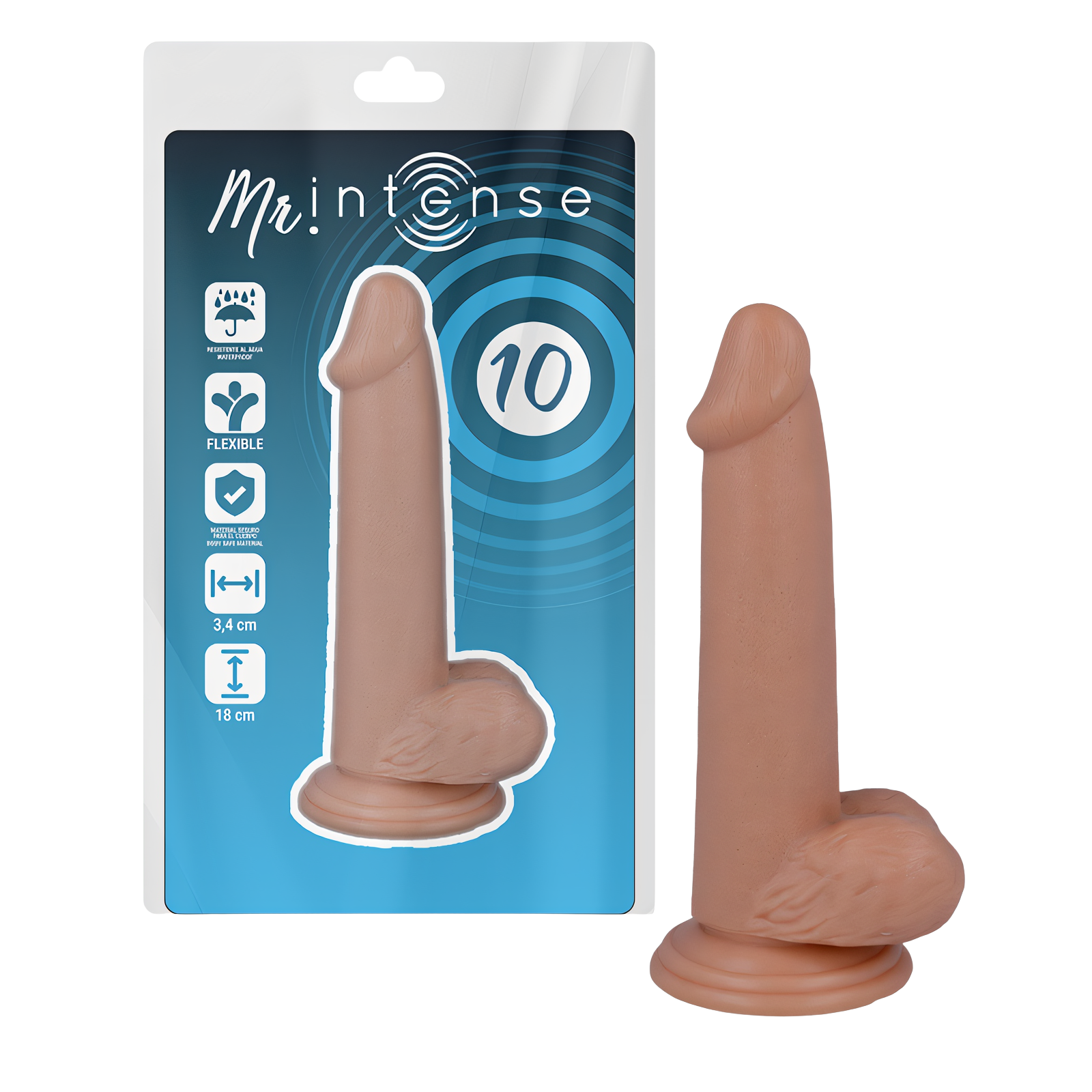 MR INTENSE - 10 REALISTIC COCK 18 CM -O- 3.4 CM