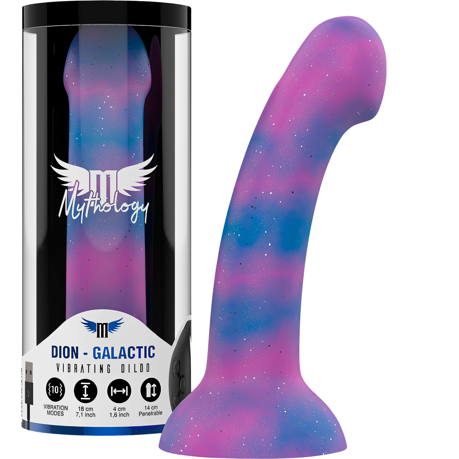 MYTHOLOGY - DION GALACTIC DILDO M - VIBRADOR COMPATIBLE CON WATCHME WIRELESS TECHNOLOGY