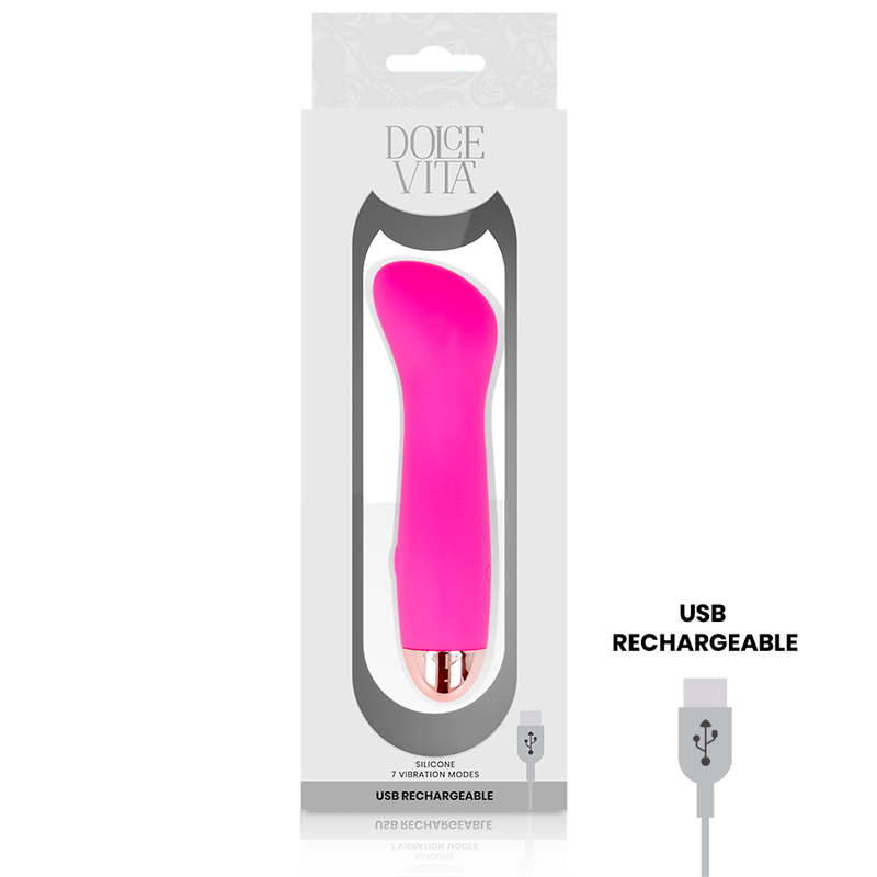DOLCE VITA - EEN ROZE OPLAADBARE VIBRATOR 7 SNELHEDEN