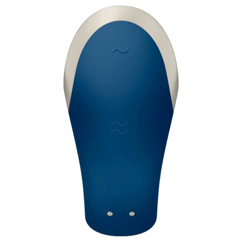 SATISFYER - APP DUBBELE LIEFDE VIBRATOR VOOR STELLEN LUXE BLAUW