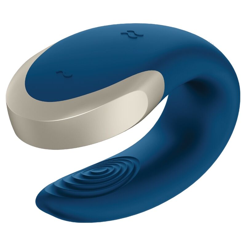 SATISFYER - APP DUBBELE LIEFDE VIBRATOR VOOR STELLEN LUXE BLAUW